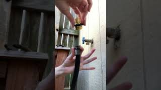 Installing a garden hose quick connect/release set!