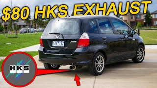 Installing the CHEAPEST $80 HKS EXHAUST onto the HONDA JAZZ! | $5000 Budget Build / Ep.3