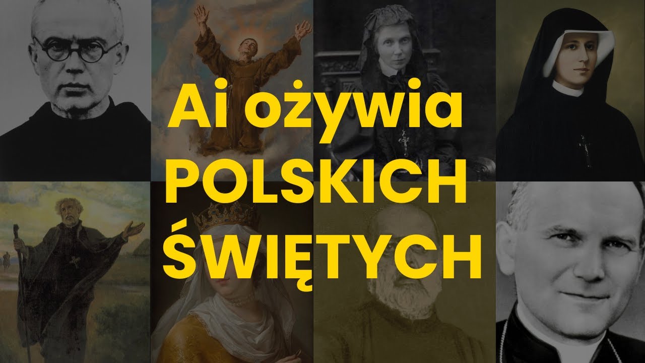 Ai ożywia 26 polskich świętych: JAN PAWEŁ II, JADWIGA, BOBOLA, KOLBE I INNI! #ai #ożywianiezdjęć