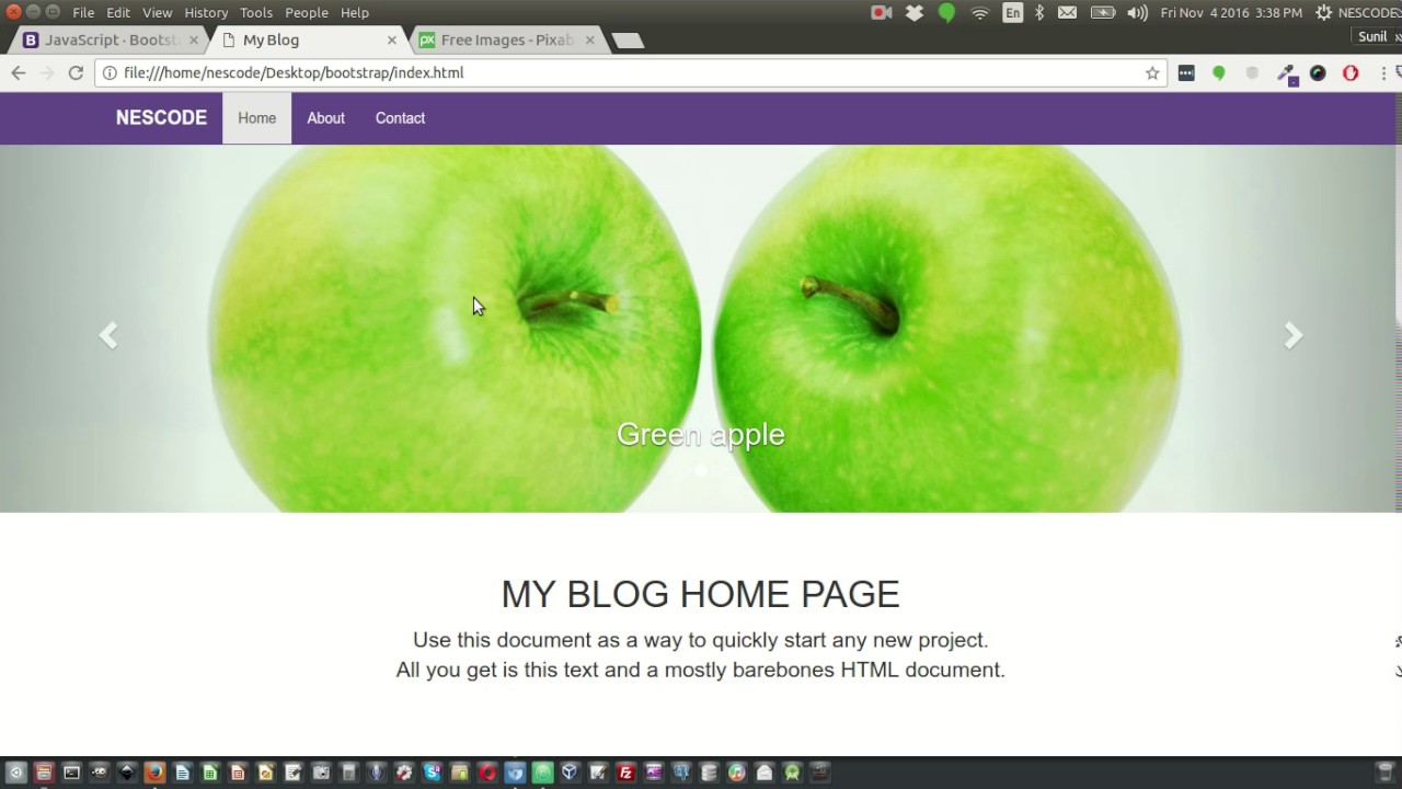 Bootstrap carousel and column - YouTube