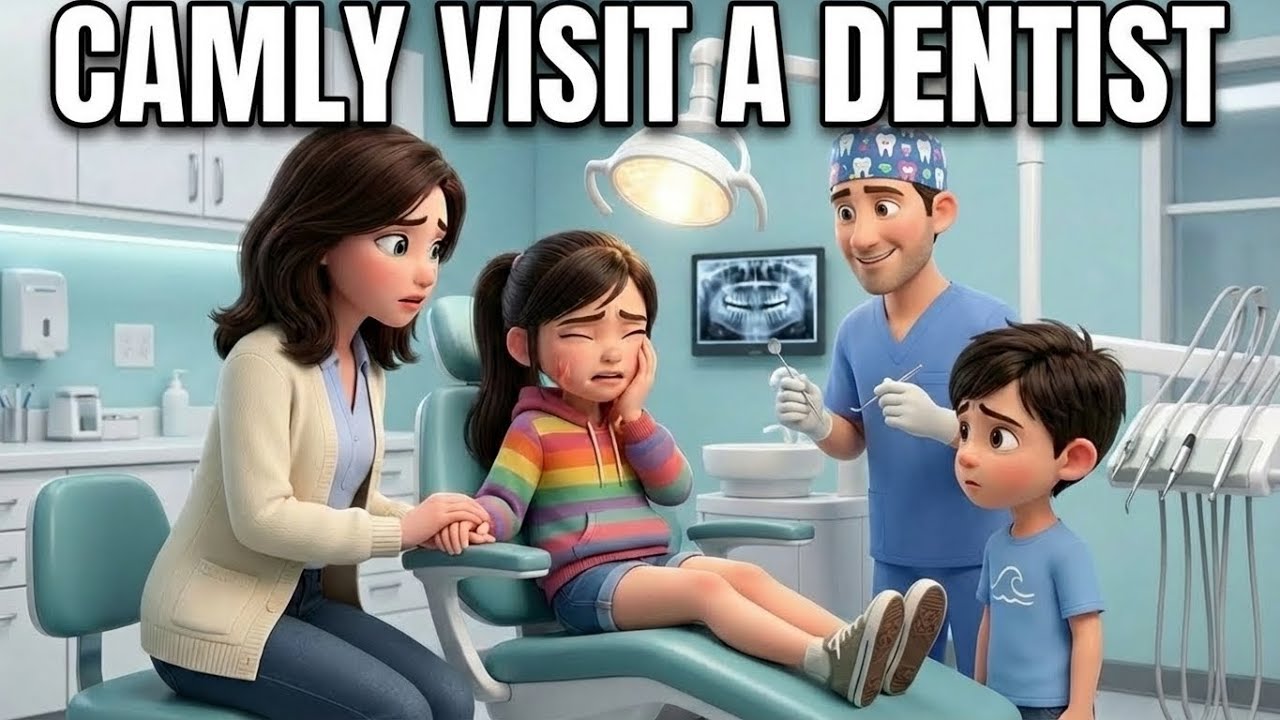Mia Visits the Dentist Calmly | Learn English Story for Family (A2)