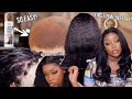 BEGINNER INSTALL | KINKY STRAIGHT WIG &amp; KINKY EDGES + TINT your LACE + EASY BABY HAIR x Klaiyi Hair