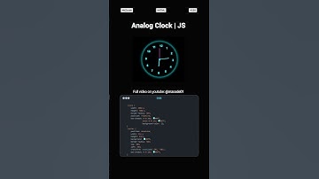 Analog Clock with HTML, CSS & JavaScript | MZCode01  #CSS #javascript #coding #shorts