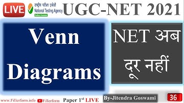 Live-#36 Venn Diagrams By Jitendra Goswami| Logical Reasoningnet exam| UGC-NET exam paper 1