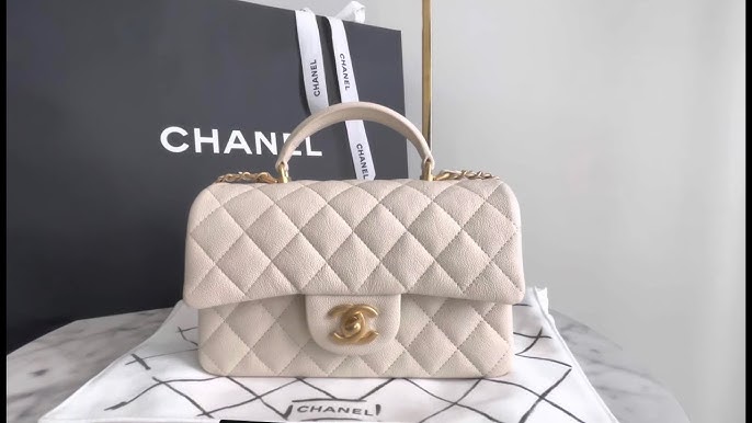 CHANEL MINI FLAP WITH TOP HANDLE / 22P Collection / Pink / Rose Clair /  Unboxing 