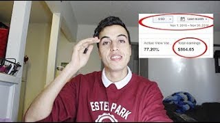 كيف تربح المال من اليوتوب عن طريق الأدسنس   شاهد أرباحي لهدا شهر