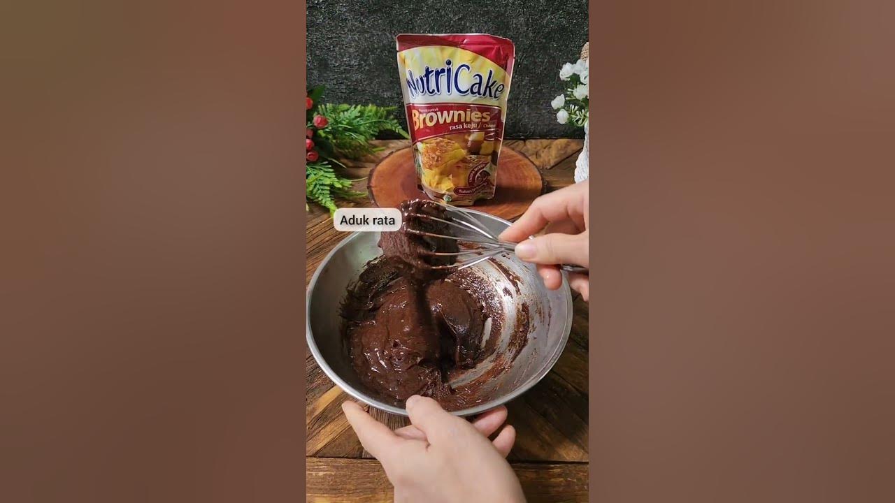 Cemilan tanpa mixer, cuma aduk saja, Nutricake Brownies, bisa panggang atau kukus Cemilan tanpa mixer, cuma aduk saja, Nutricake Brownies, bisa panggang atau kukus