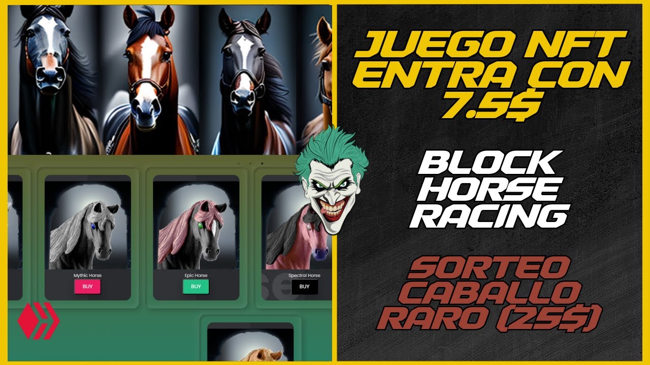 💥EL PEGAXY DE HIVE 🐎JUEGO NFT BAJA INVERSIÓN | SORTEO 25$ | BLOCK HORSE RACING