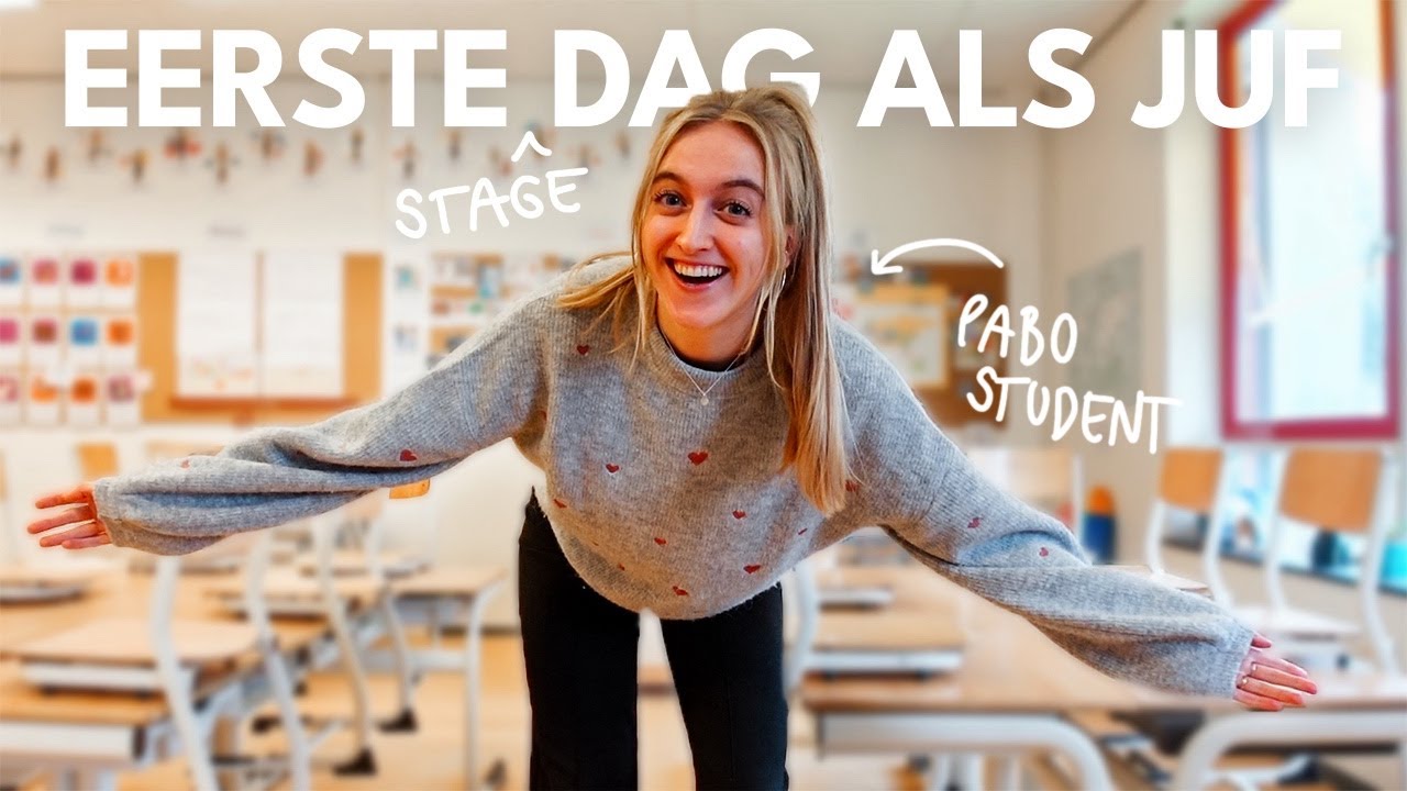 mijn eerste dag op mijn eerste stage...| pabo vlog