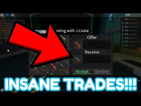 How To Do Amazing Trades Roblox Assassin Youtube - doombringer knife roblox assassin xbox one games
