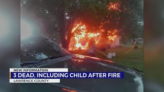 3 dead, including 1 child, after Lawrence County, TN house fire
