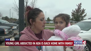 Ada woman expresses gratitude to fellow Oklahomans after abducted daughter back home safe