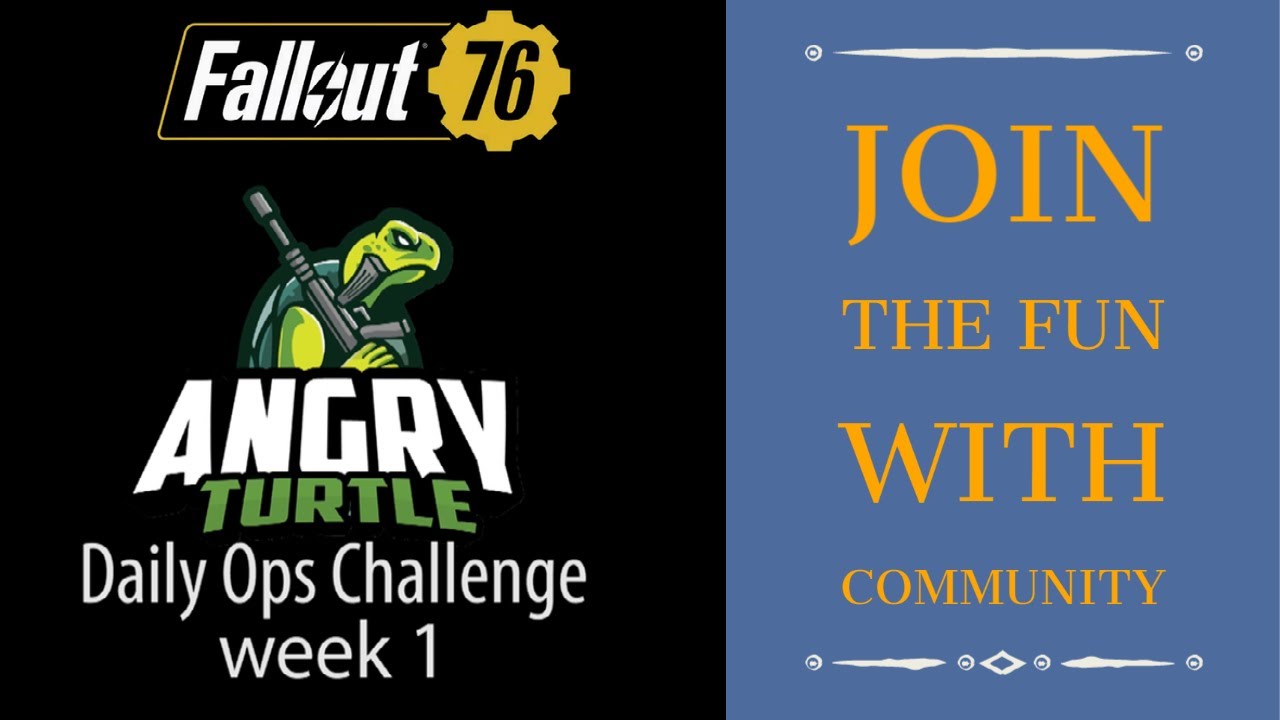 Daily Ops Awesome Community Challenge for YOU!!! - Fallout 76 ...