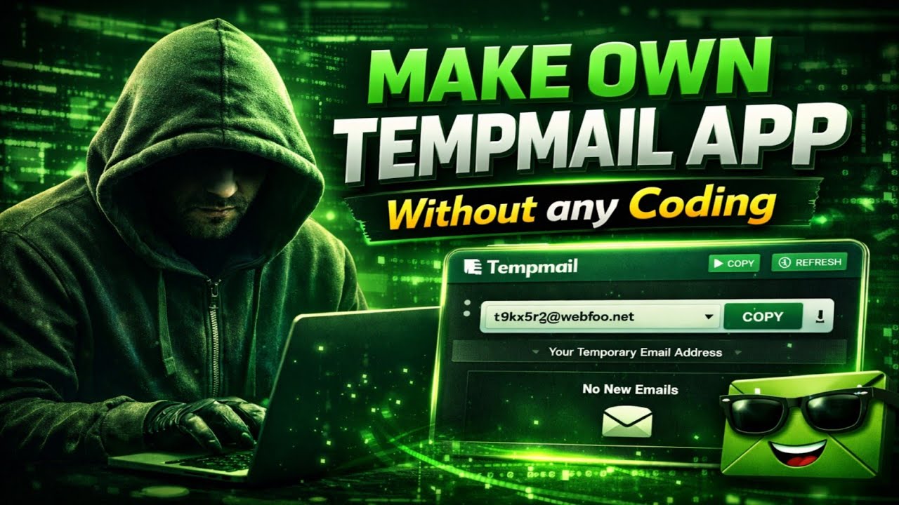 Build Temp Mail App in 5 Minutes using AI (No Coding, No PC; 100% Free ...