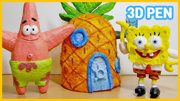 [3D PEN] Making SpongeBob SquarePants & Patrick 스펀지 밥 뚱이 굿즈 만들기