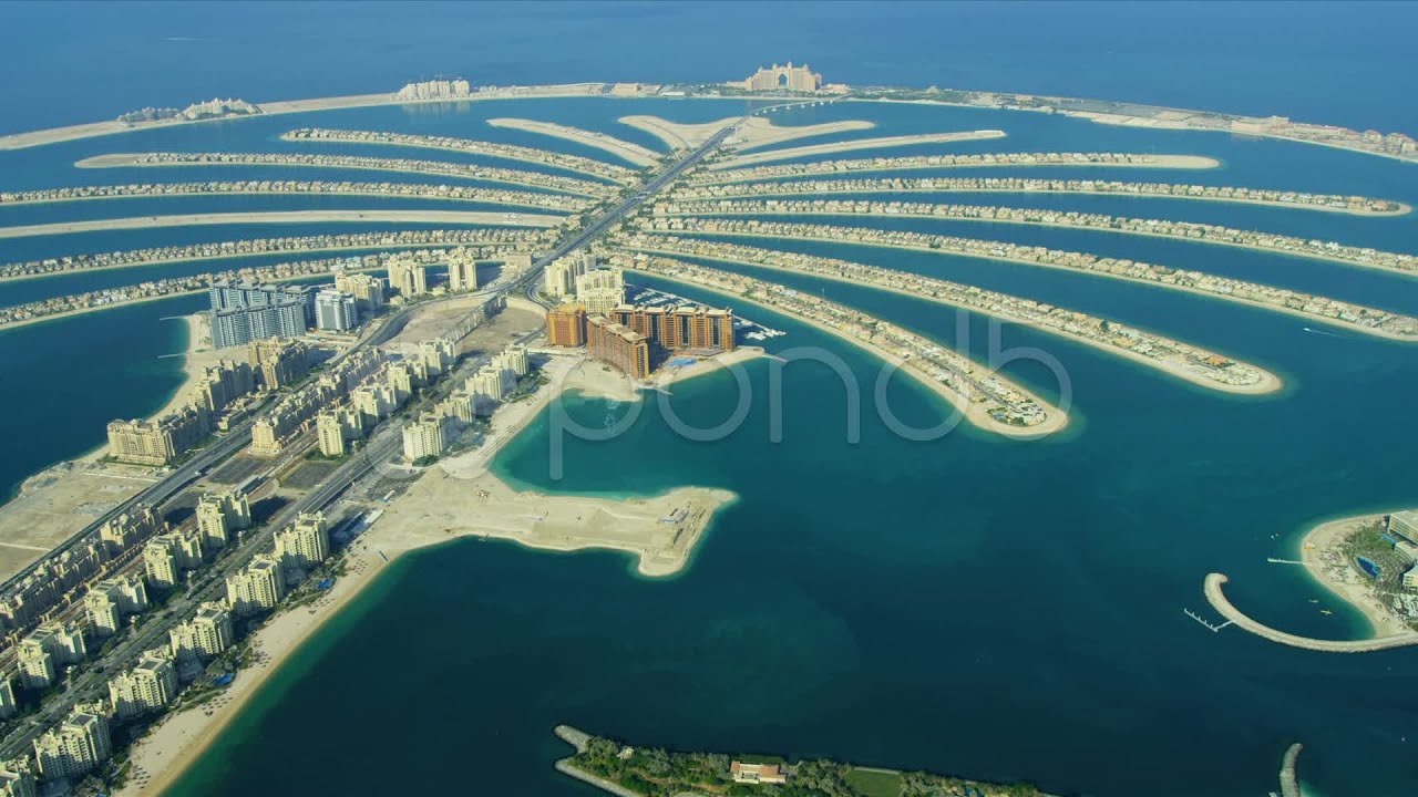 Aerial Golden Mile, Palm Jumeirah, Dubai. Stock Footage YouTube