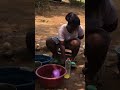 African village mom preparing sweetest dinner