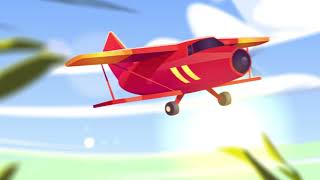 Airplane Fly By | After Effects Cartoon Airplane Animation