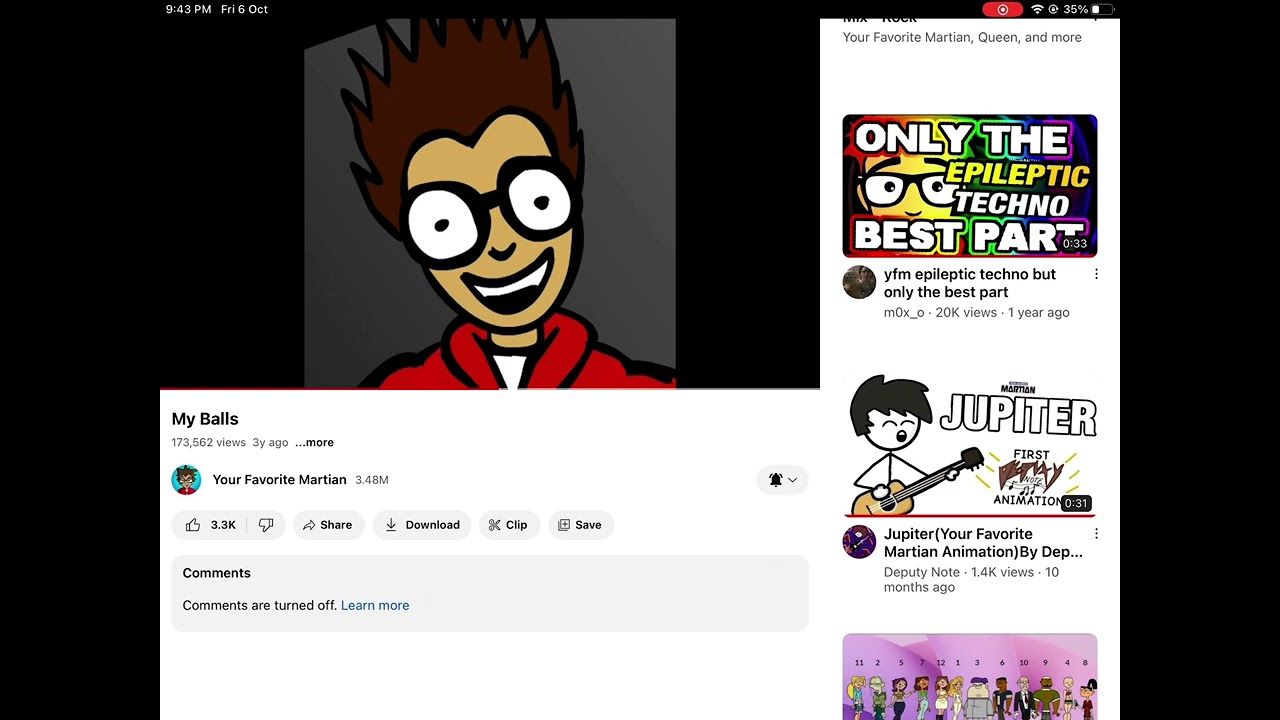 Your Favorite Martian - My Balls (Unofficial Music Video)