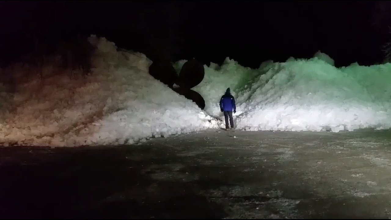 cold brew coffee WOW: Giant ice shove overtakes Wisconsin shoreline