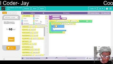 How to make a countdown of 10 secs | Cool Coder | Code.org App lab (A premiere)