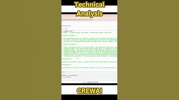 Technical Analysis with Llama 3, Build your first Crew AI bot in Python  #technicalanalysis #ollama