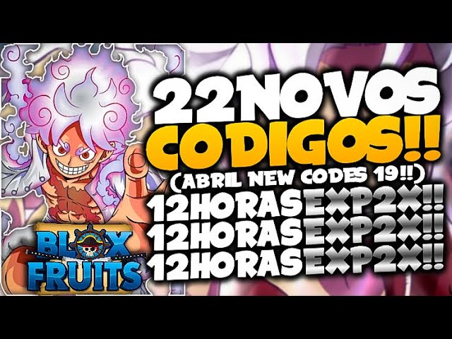 LANÇOU!! 22 NOVOS *EXCLUSIVOS* CODES SECRETOS no BLOX FRUITS CODIGOS!(blox  fruits codes 19) - ROBLOX 