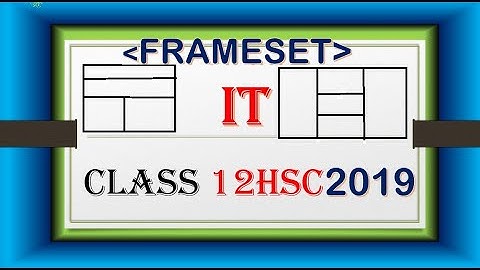 Frame  Programm HTML (IT) Information Technology hsc class 12 #ch1