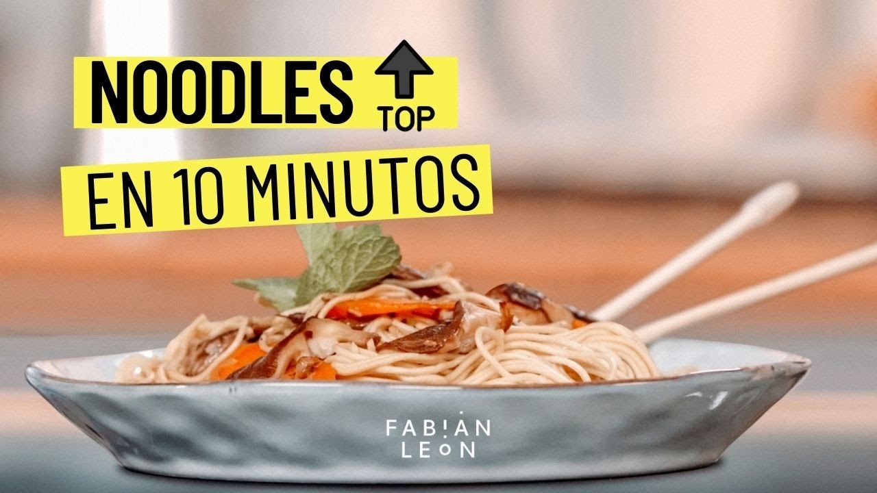 Cómo hacer NOODLES con SETAS Y VERDURAS en menos de 10 minutos