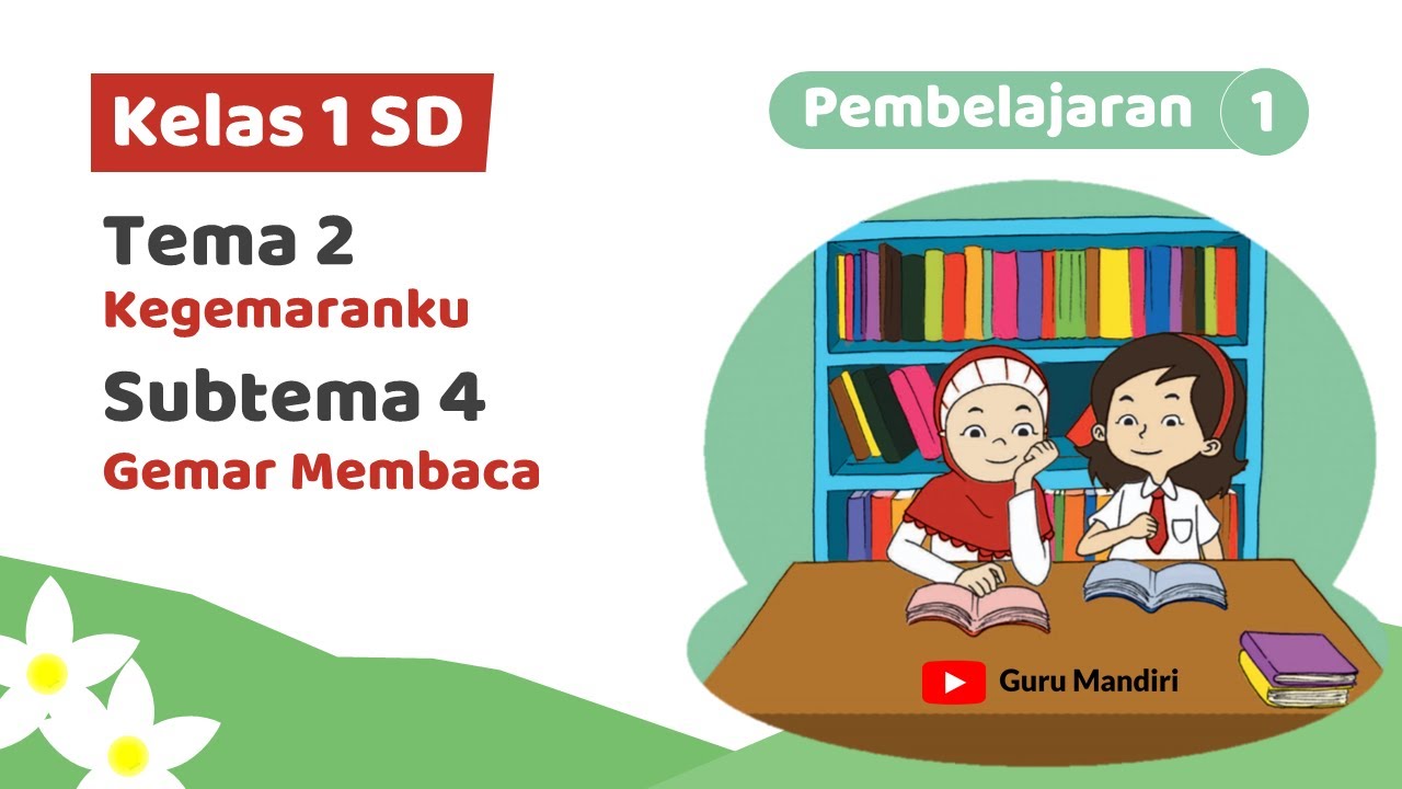 Tematik Kelas 1 Tema 2 Subtema 4 Pembelajaran 1 Youtube Tematik Kelas 1 Tema 2 Subtema 4 Pembelajaran 1 Youtube