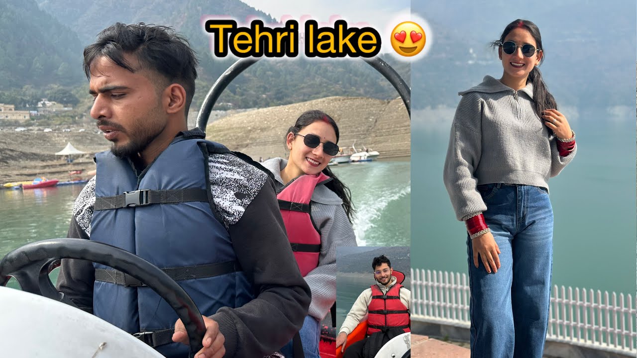 Tehri lake mai liye boating key majey 😍🚤