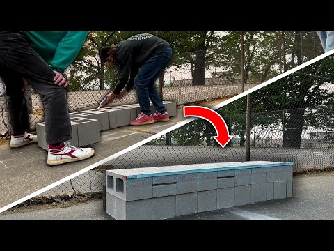 DIY Skatepark PT 2 Building a Block Ledge