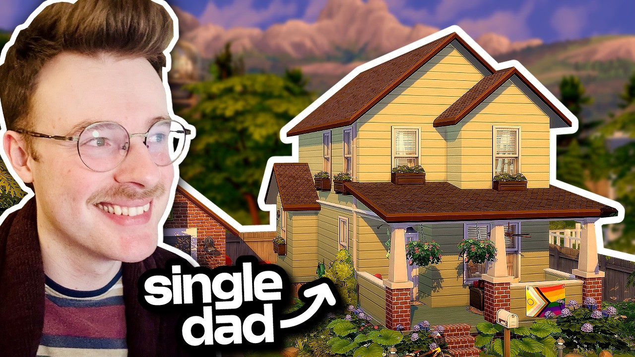 i built a single dad's suburban house in The Sims 4