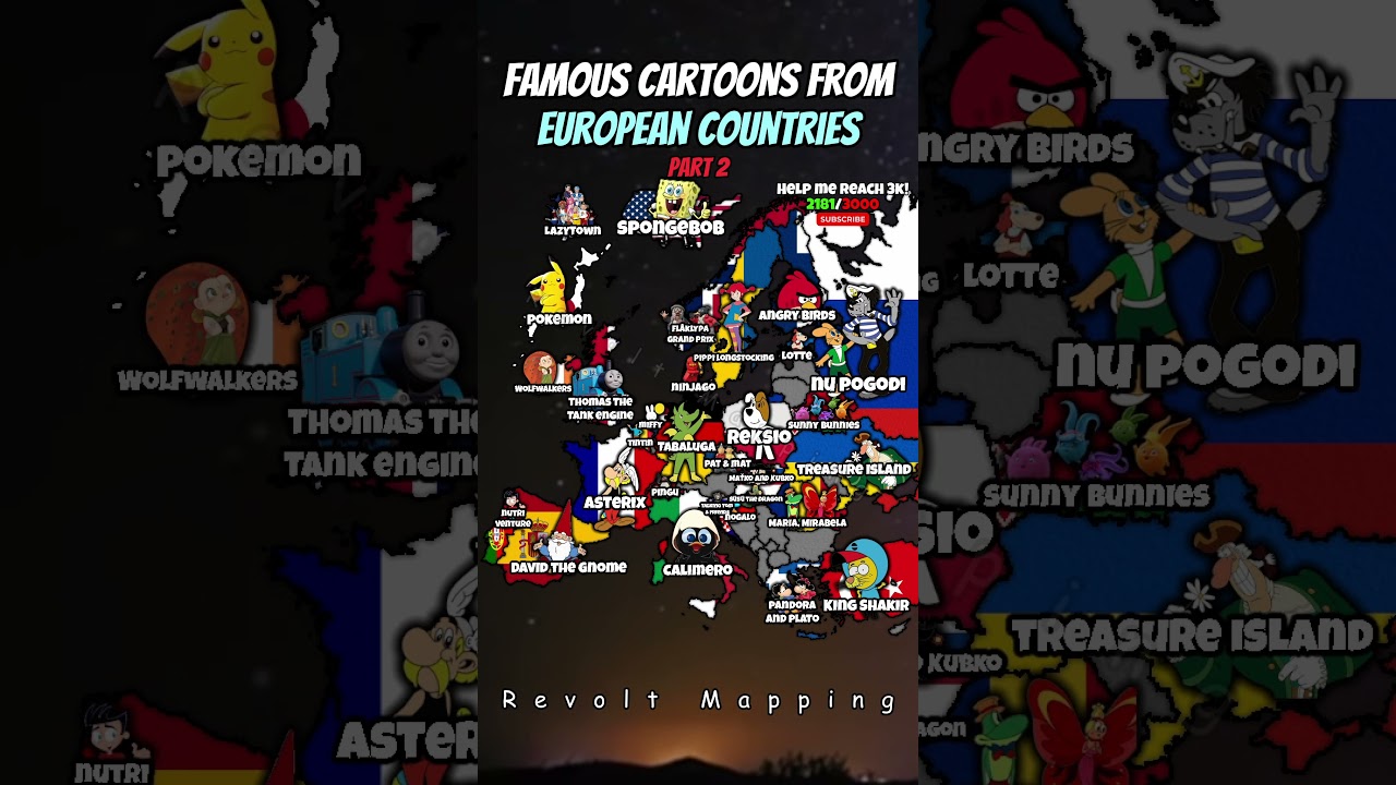 Famous Cartoons From European Countries 🇪🇺📺PART 2 