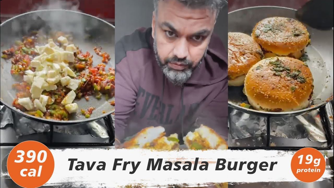 TAWA FRY MASALA BURGER :TOTAL CALORIES: 390| PROTEIN :19 Grams| Street Food| HD Program |Sunil verma