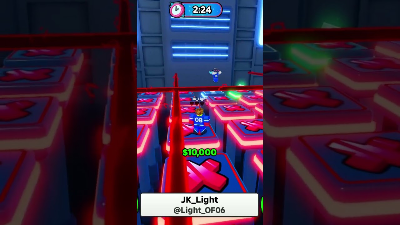 Avoid The Lasers, Win 10,000 Robux