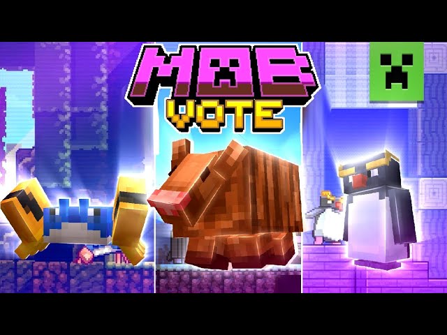 Minecraft 2023 Mob Vote Features Crab Armadillo and Penguin - Minecraft  Blog - Micdoodle8