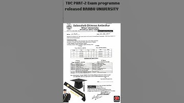 TDC PART-2 Exam programme released by BRABU University#biharuniversity #collegeexam #boardexam .