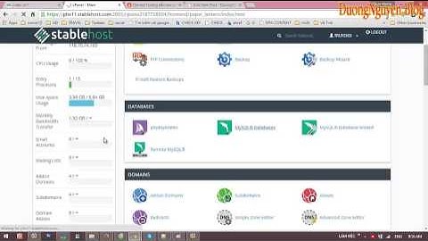 Hướng dẫn add on domain và tạo cơ sở dữ liệu mysql cho website wordpress