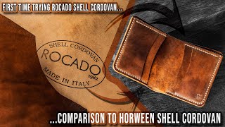 Making ROCADO Shell Cordovan leather wallet👝 Review & comparison to HORWEEN Shell Cordovan🐴 [RU Sub]