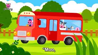 The Wheels on the Farm Bus Round and Round   Nursery Rhymes   Animal Songs   Pinkfong Songs