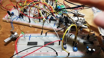 diy synth and pt2399 delay IC with CdS moduration
