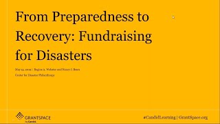 From Preparedness to Recovery: Fundraising for Natural Disasters