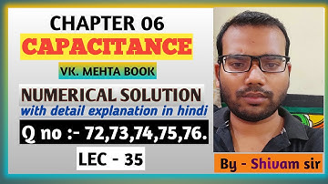 Lec - 35 | chapter 6 | SSC JE | capacitance | vk mehta book objective solution / IN HINDI