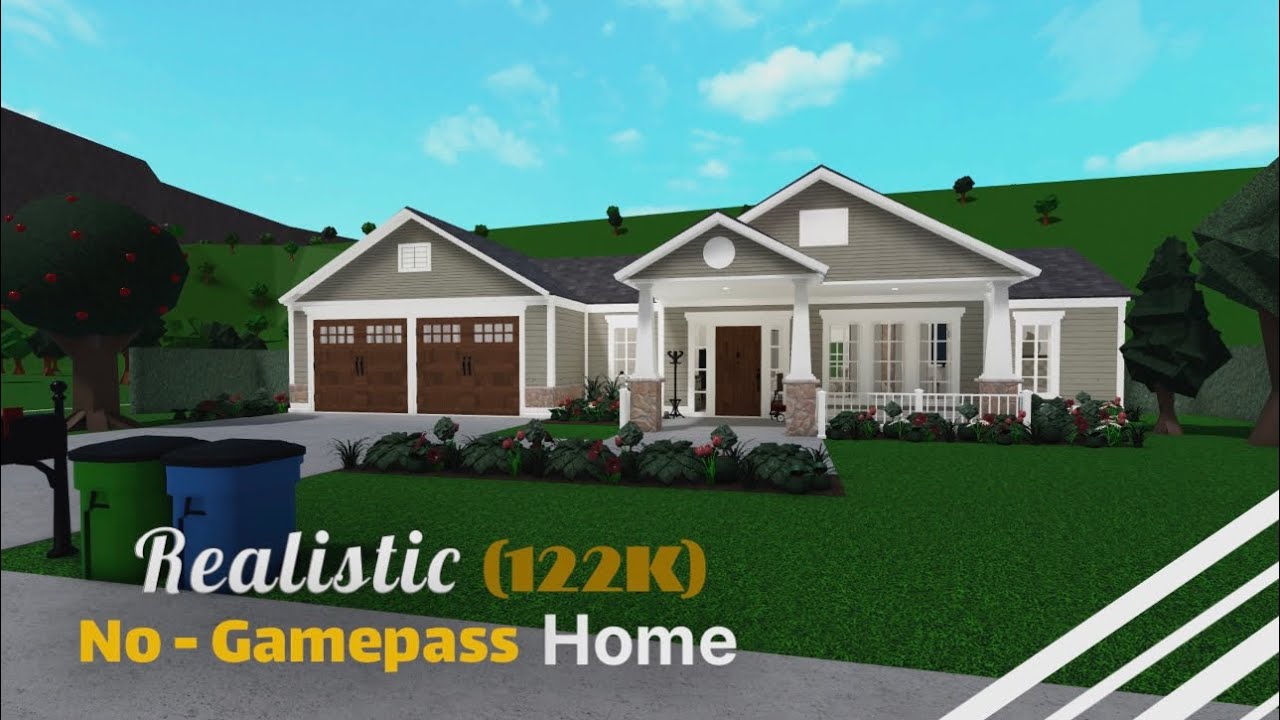 roblox || bloxburg || realistic no-gamepass home (122k) tour ...