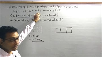 Q. 1 EX 7.1  CLASS 11 NCERT PNC II HOW MANY 3 DIGIT NUMBERS CAN BE FORMED BY USING 1. 2. 3. 4 AND 5