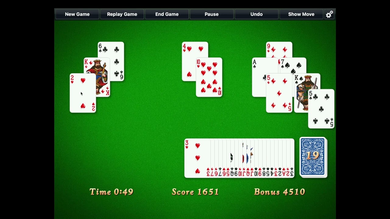 Solitaire City (Mac Version) - Tri-Peaks Solitaire Longplay - Rule 1: Face Up