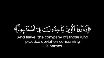 ولله الأسماء الحسنى فادعوه بها 🌸 قرآن كريم شاشة سوداء 🌸 تلاوة ناصر القطامي