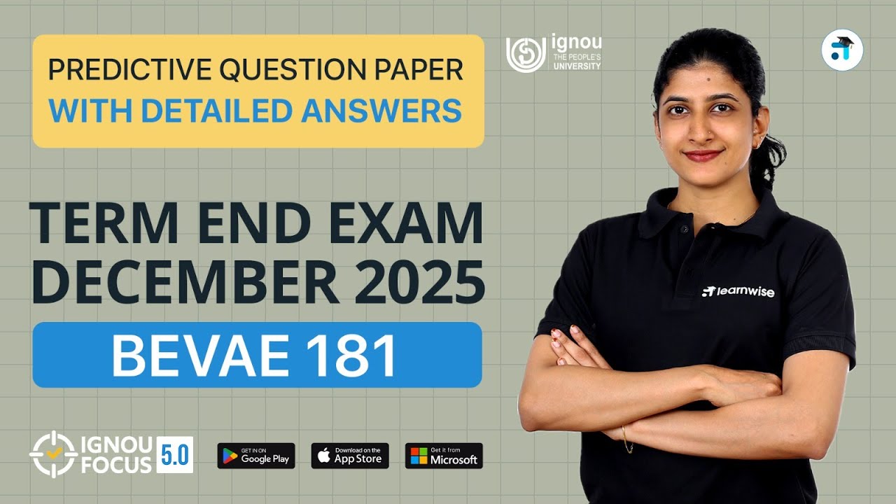 BEVAE 181 Environmental Studies | Predictive Question Paper | TEE ...
