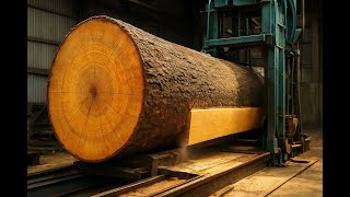 Giant 1000-Year-Old Log CUTTING Into Priceless Rare Wood Slabs